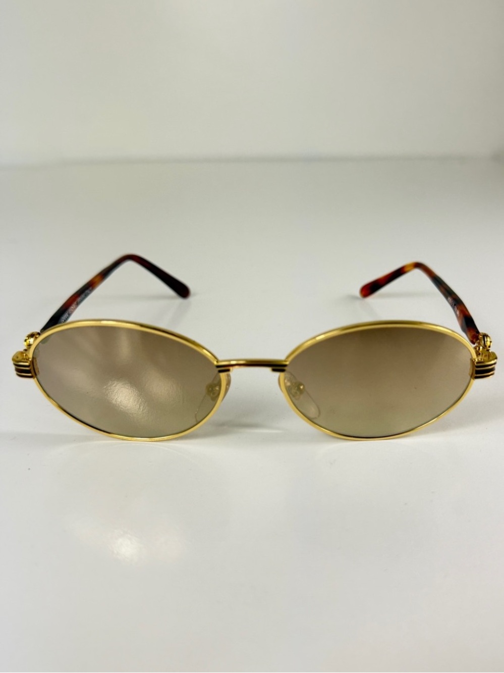 Vintage Gianni Versace Mod G51 Col 56 L Medusa Gold Havana Sunglasses Full Set